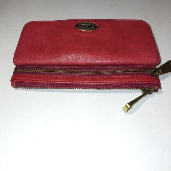 Fossil Long Live Vintage Leather Wallet Red - Picture 15 of 16
